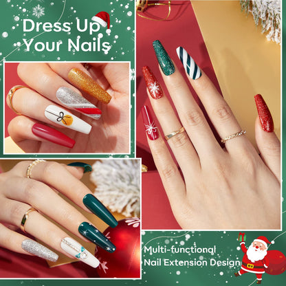 Modelones Christmas Colors Acrylic Powder Kit — 6 Festive Shades (No Lamp Needed)
