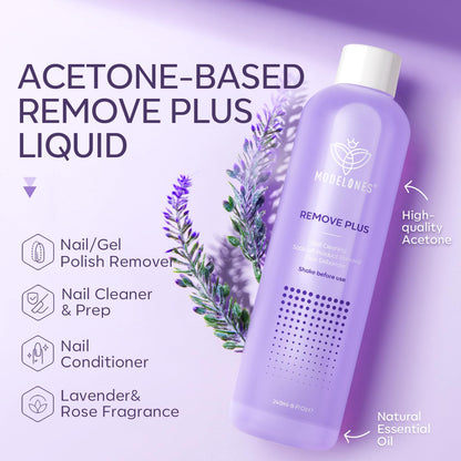 Modelones Acetone Nail Polish Remover with Jojoba Oil – 8 oz Lavender