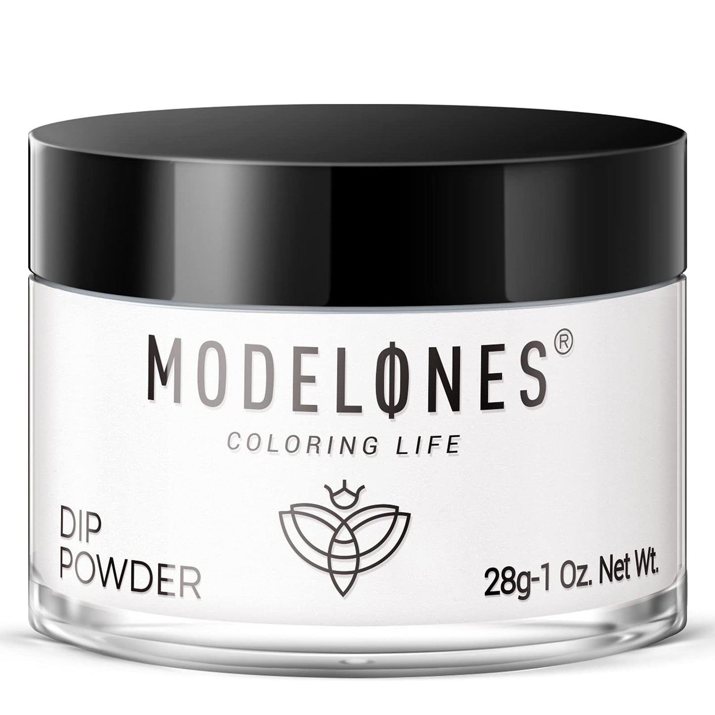 Modelones Dip Powder White – No Lamp Cure, 1 oz, Long-Lasting French Nail Art at Home