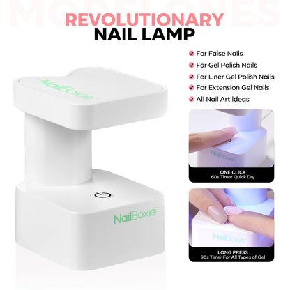 Modelones Gel Nail Kit with LED Light – 150 PCS Press-On Nails, Builder Gel, Glue, Top Coat, French Tip