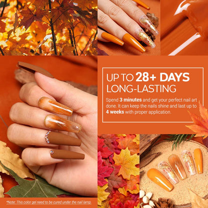 Modelones 20 Colors Gel Nail Polish Kit – Fall/Winter Set with Glitter, Glossy & Matte Top Coats, No-Wipe Base, DIY Manicure at Home