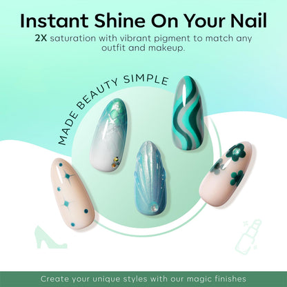 Modelones Ethereal Green Gel Nail Polish Set – 6 Colors for Salon-Quality DIY Nails
