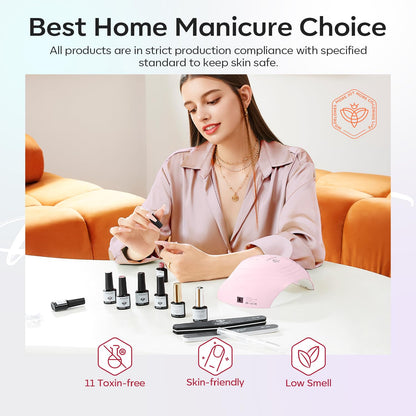 Modelones Cat Eye Gel Nail Polish Set — 6 Winter Colors + Magnetic Stick