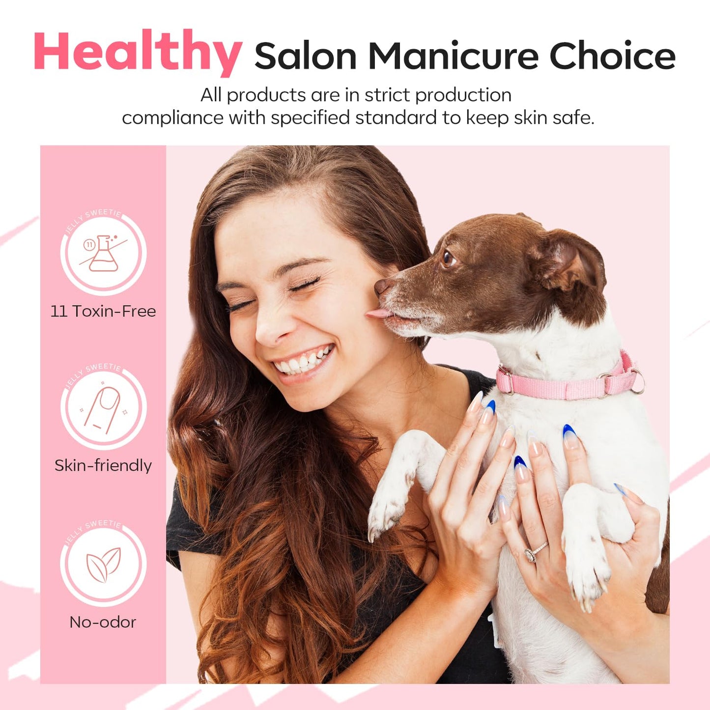 Modelones Poly Nail Gel Set – 6 Jelly Nude Pink Colors for DIY Manicure | Home Salon