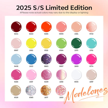 Modelones 32-Piece Gel Nail Polish Set — 28 Colors, No-Wipe Base Coat, Glitter & Matte/Glossy Top Coats, Soak-Off LED Kit
