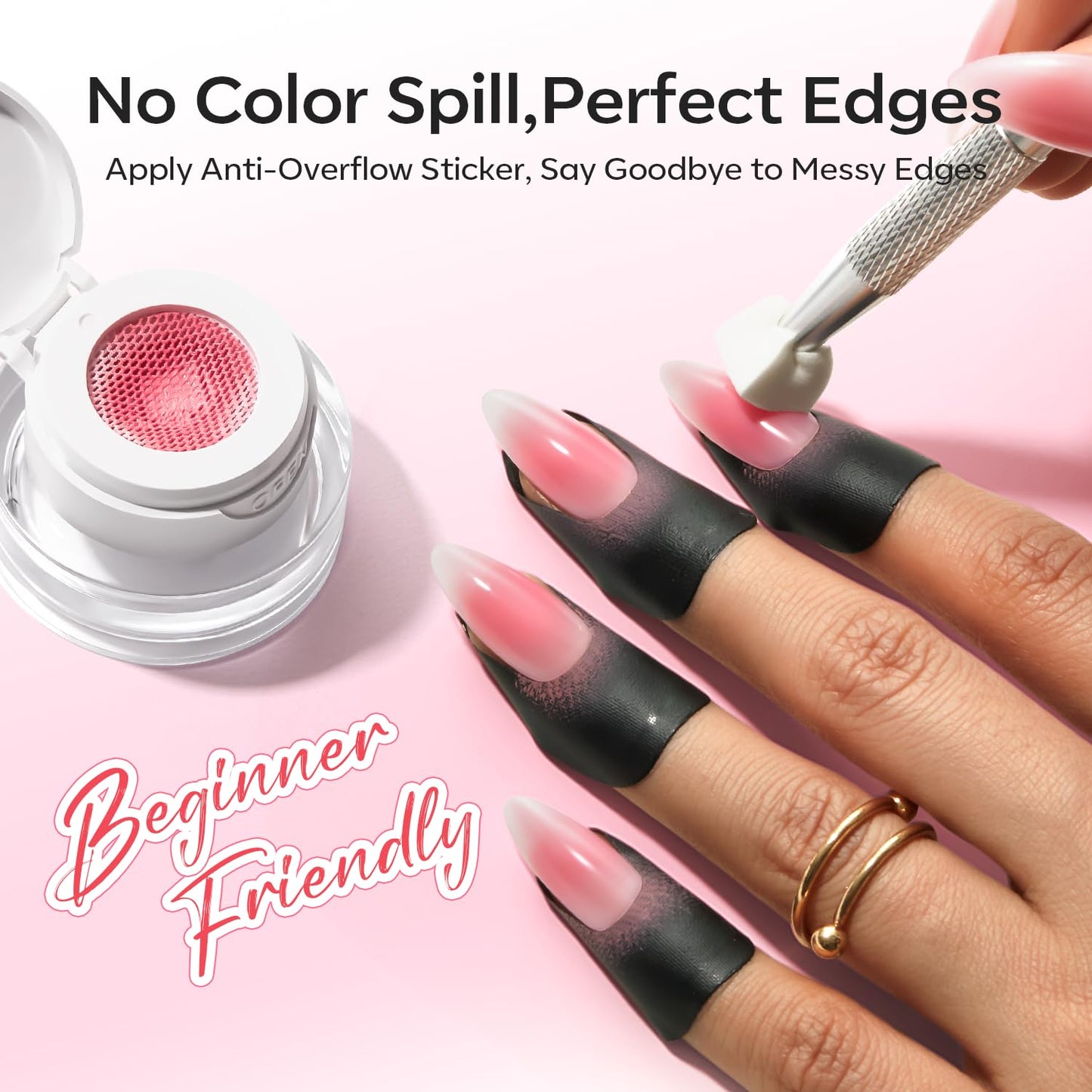 Modelones Pat Painting Gel Nail Polish – 6 Pigmented Colors for Ombre, Gradient, Blush Bloom and French Tips