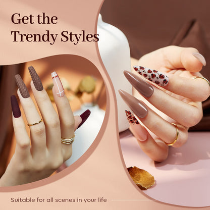 Modelones Poly Nail Gel Kit — 6 Nude Skin Tone Colors for At-Home Builder Manicure