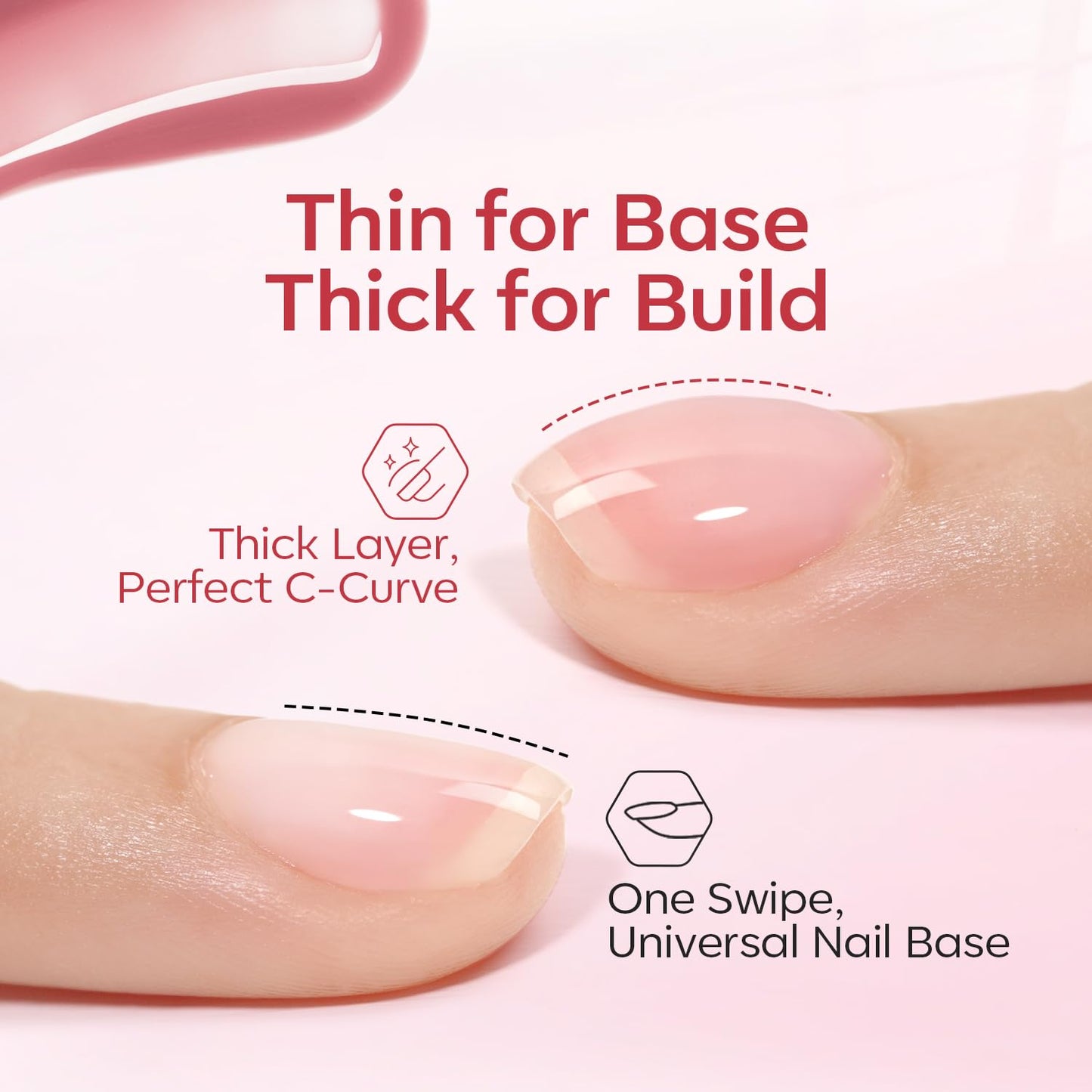 modelones Rubber Base Builder Nail Gel Polish — 6-in-1 Strengthener & Extension (6-Color Set)