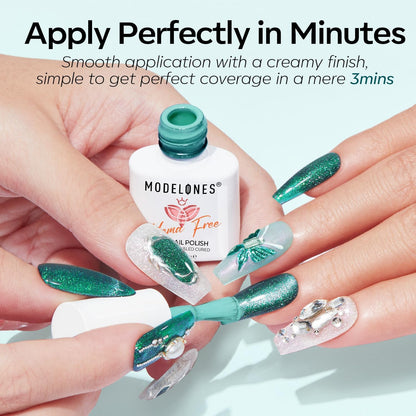 Modelones Gel Nail Polish Kit – 6 HEMA-Free Cat Eye Colors + Magnet