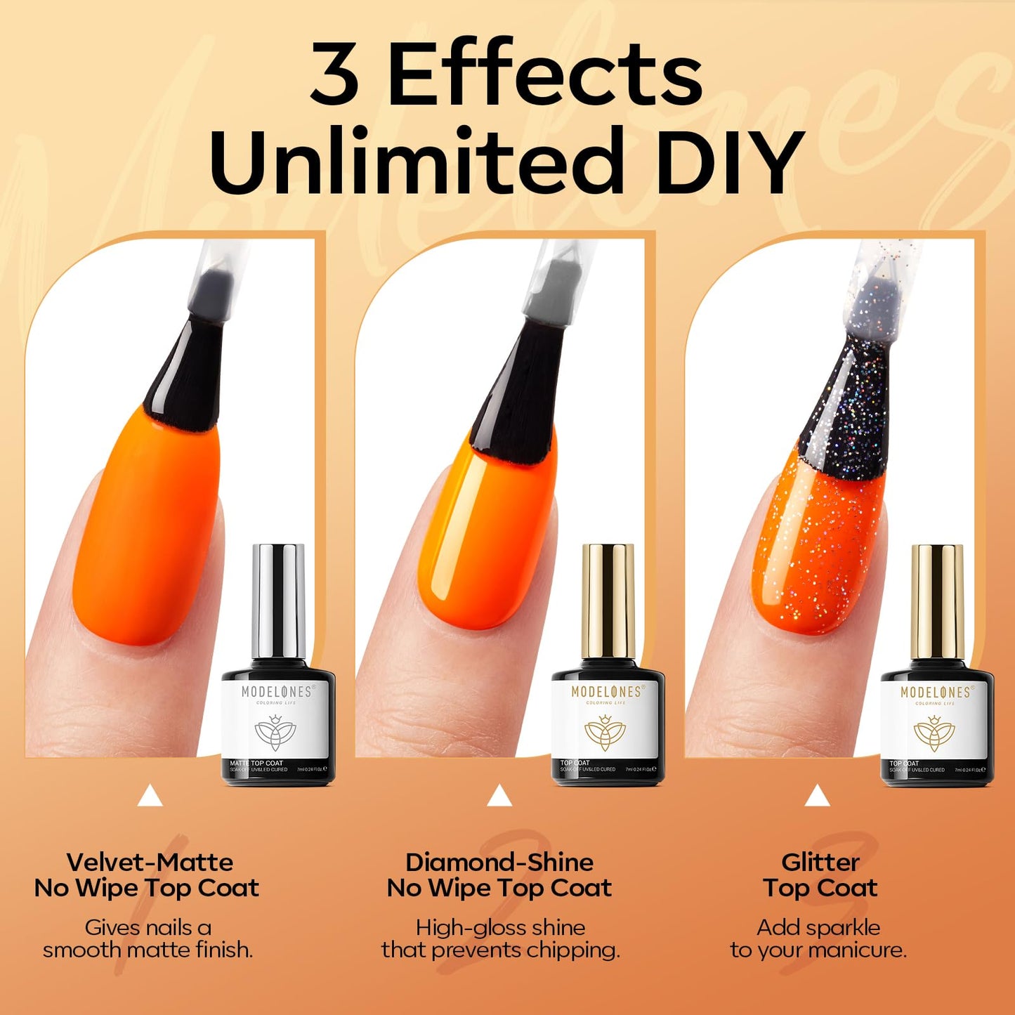 Modelones 24PCS Gel Nail Polish Set – Fall/Winter Cat Eye & Top Coats