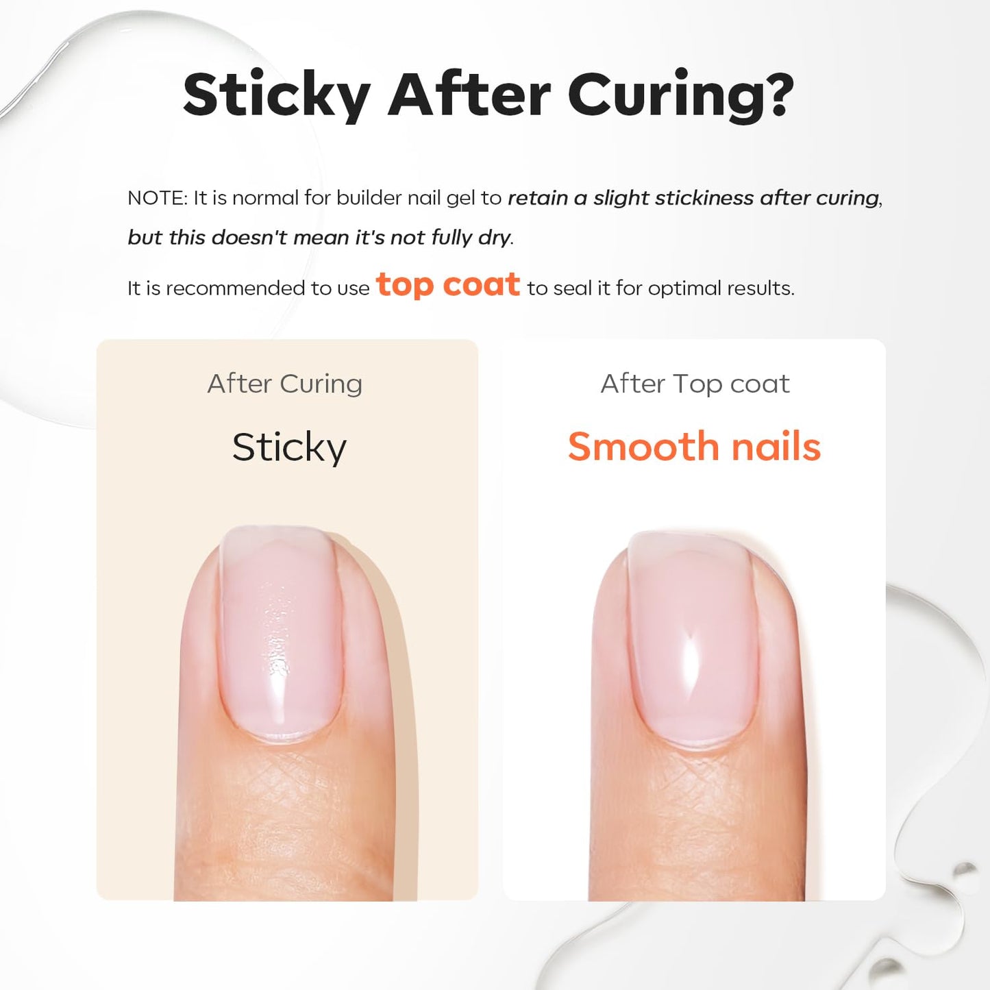 Modelones Builder Nail Gel 7-in-1 Clear Gel with 9mm Brush | 15ml, LED Curing