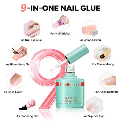 Modelones Gel Nail Kit with LED Light — 150 PCS, 15 Sizes, French Tip