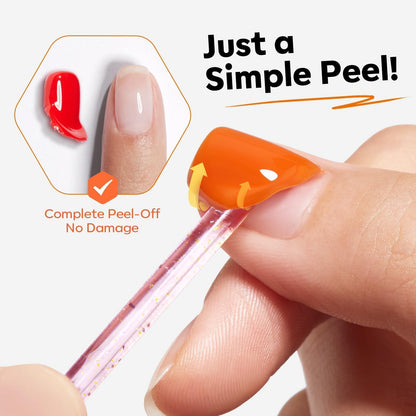 modelones Peel Off Base Coat & Gel Top Coat Set – No-Wipe Top Coat, Easy Peel, 2x10ml, Beginner Nail Art