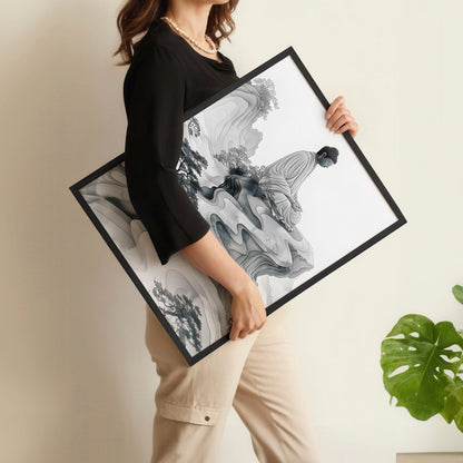 Modern Artwork For Living Room | Set of 2 Asian Inspired Wall art Prints