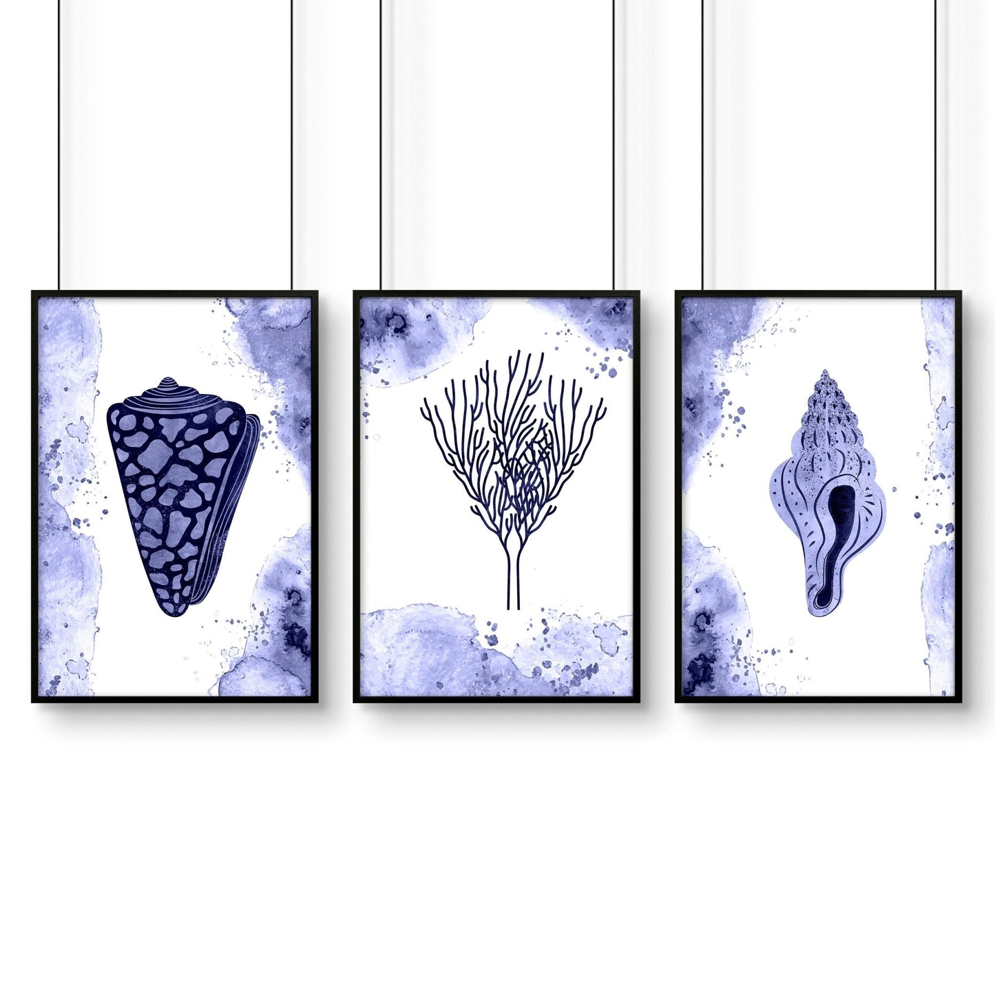 Pictures for living room walls | Set of 3 wall art prints