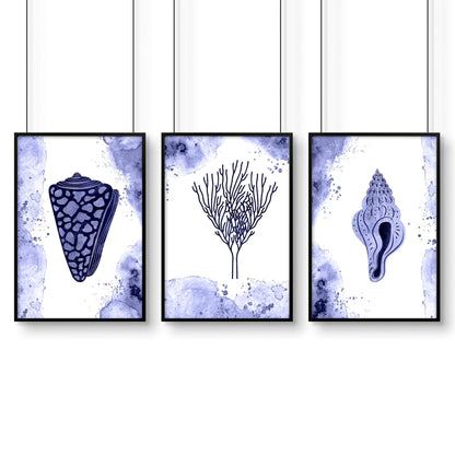Pictures for living room walls | Set of 3 wall art prints