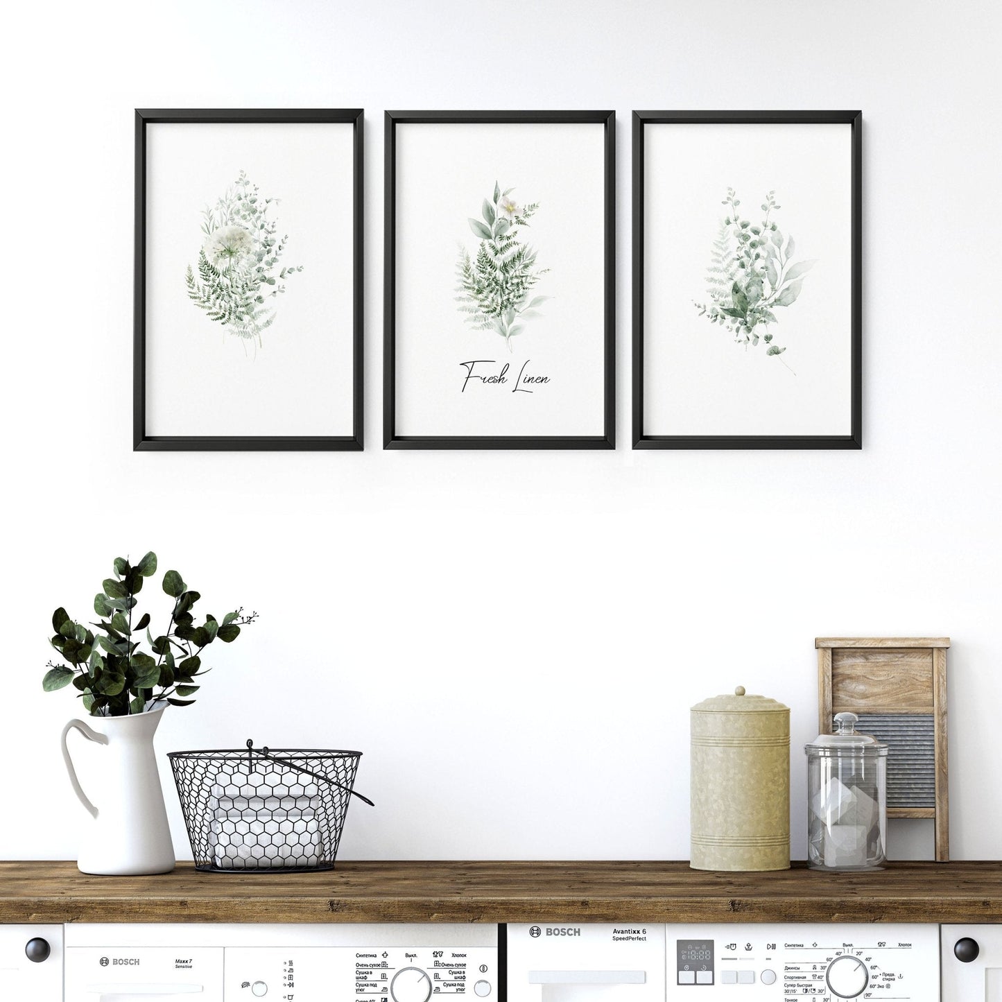 Laundry Room Artwork | Set of 3 French Country Prints