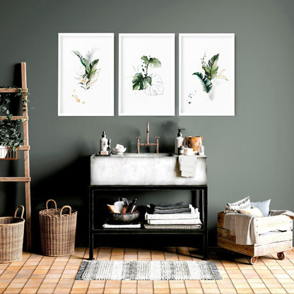 pictures for bathrooms wall - set of 3 wall art