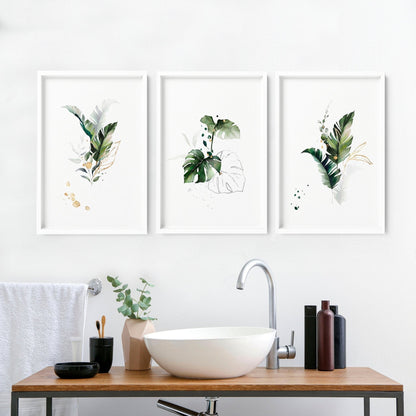 pictures for bathrooms wall - set of 3 wall art