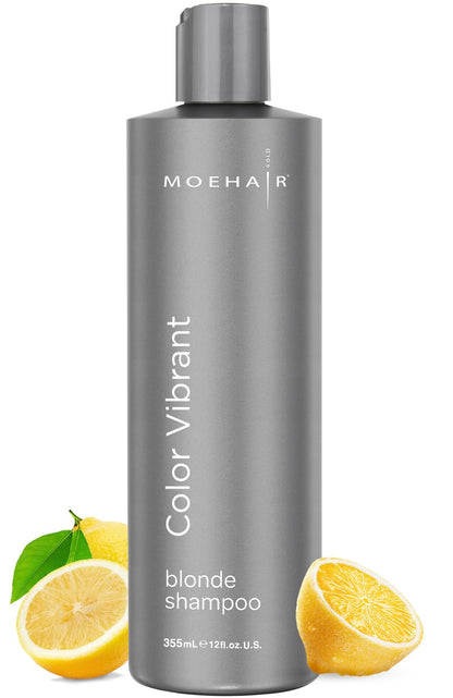 MOEHAIR Color Vibrant Blonde Shampoo — Neutralizes Brassiness | Color-Protect Purple Shampoo | Paraben & Sulfate Free | 12 fl oz