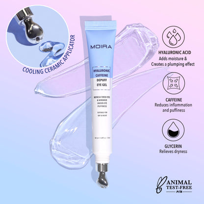 Moira Hyaluronic Caffeine Depuff Eye Gel – Hydration and Refresh for the Eye Area