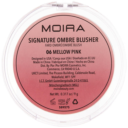 Moira Signature Ombre Blush 006 Mellow Pink – Silky, Buildable Color (Cruelty-Free, Vegan)