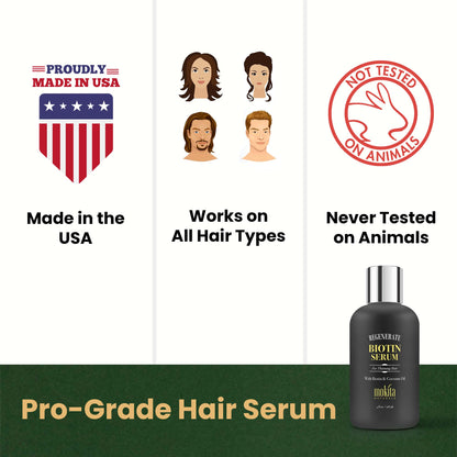 Mokita Naturals Hair Growth Serum – Paraben-Free Biotin Formula for All Hair Types | 4oz