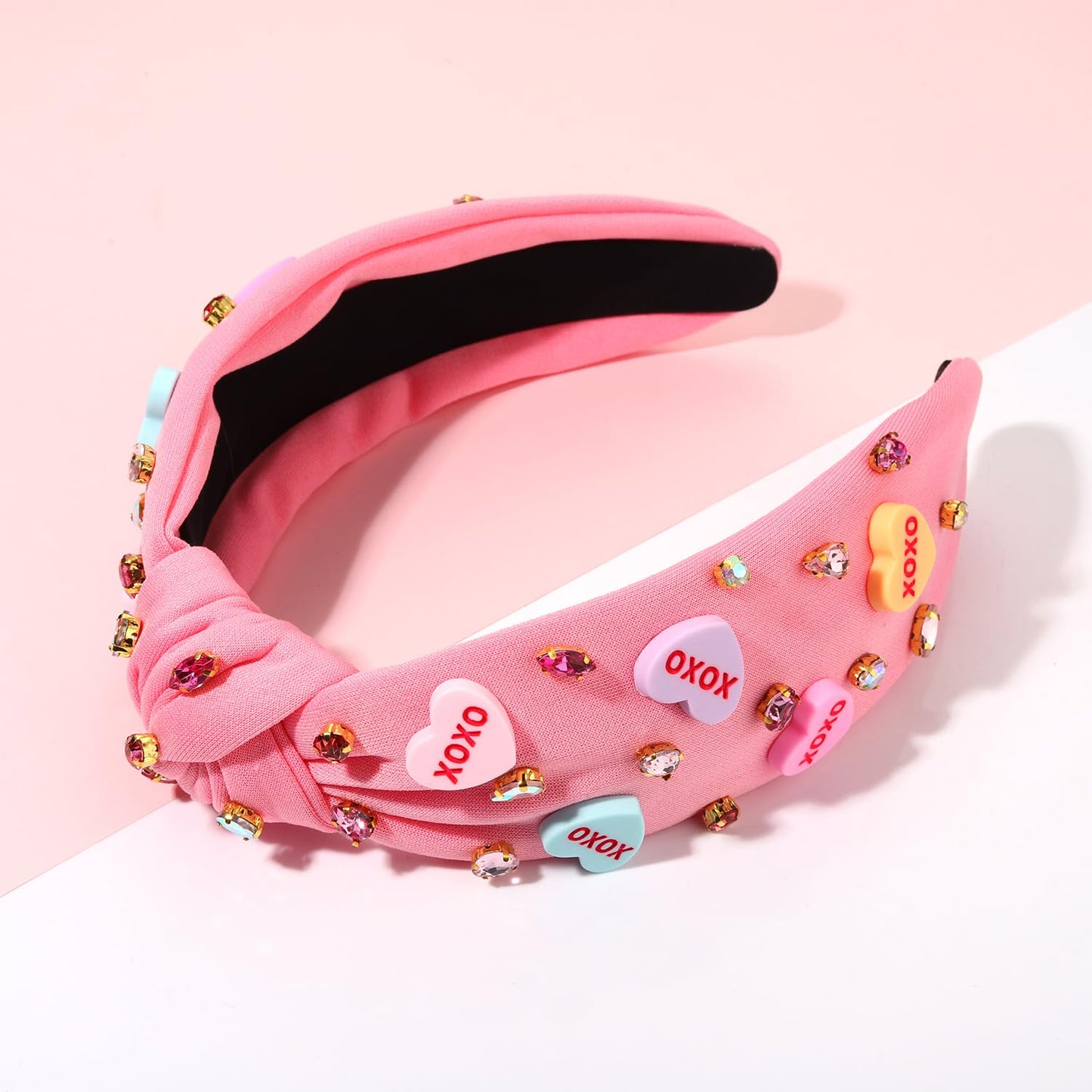 mokkia Valentine’s Day Headbands & Hair Accessories – LOVE XO HUG ME Conversation Heart Jewelry