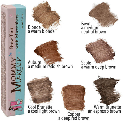 Mommy Makeup Brow Tint with Microfibers – 4-in-1 Copper Brow Gel