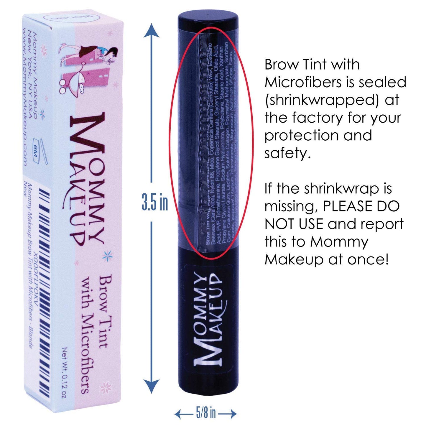 Mommy Makeup Brow Tint with Microfibers – 4-in-1 Copper Brow Gel