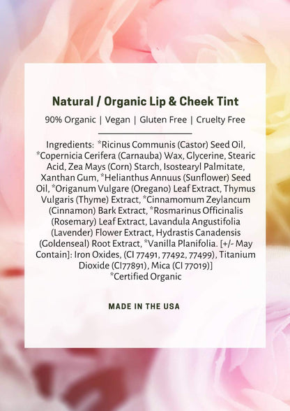 Mom's Secret Natural Cream Blush Stick Cheek Tint Sienna — 100% Natural, Vegan, Cruelty-Free, Made in USA