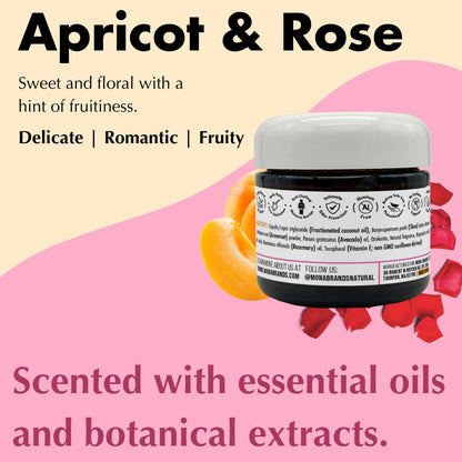 MONA All Natural Deodorant for Whole Body & Intimate Areas | Apricot & Rose, 2 oz