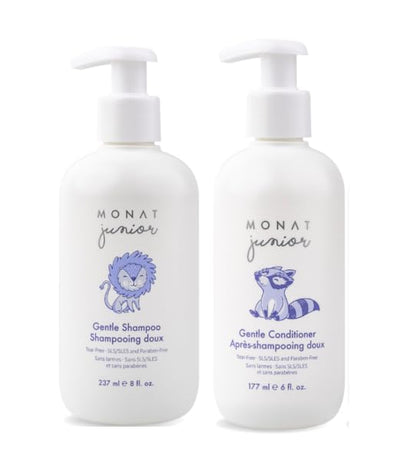MONAT Junior Gentle Shampoo & Conditioner Set – Tear-Free, All-Natural, Sulfate- & Paraben-Free Kids Hair Care (414 ml)
