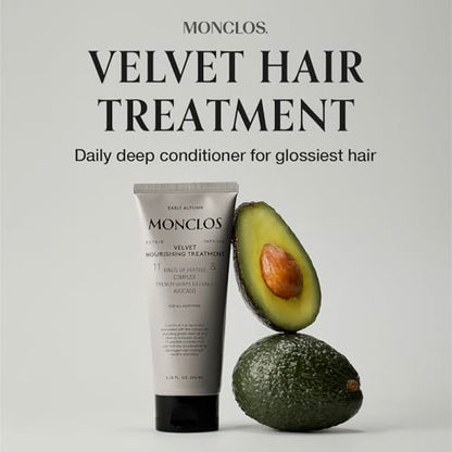 MONCLOS Velvet Hair Treatment – Deep Conditioner & Repair Mask with Argan Oil, Peptides & K-Beauty (6.76 fl oz)
