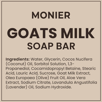 MONIER Goat Milk Soap Bar – Lavender, 3 Pack | Natural for Dry & Sensitive Skin