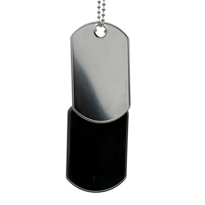 MONSTER Size Blank Dog Tag Necklace Set
