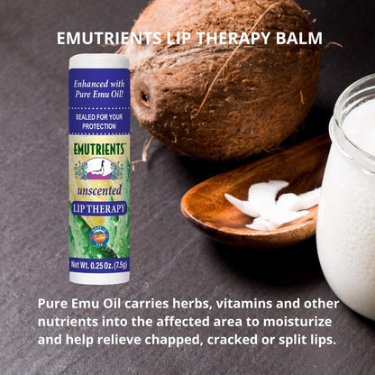 Montana Emu Ranch Lip Therapy Balm – Unscented, 0.25oz, 3-Pack