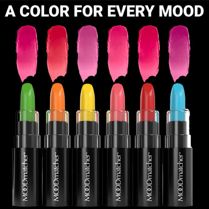 MOODmatcher Original Color-Changing Lipstick – 12 Hour Wear, Moisturizing, Smudge-Proof, Made in USA