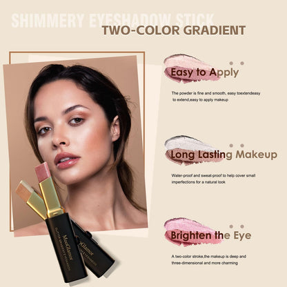 MooGlamor 6-Pc Glitter Eye Shadow Sticks – Dual-Color Gradient & Waterproof