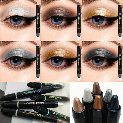 MooGlamor 6 Pcs Eyeshadow Stick Set – Shimmer Retractable Eye Shadow Pens