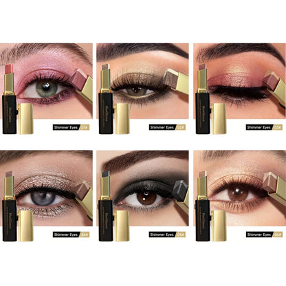 MooGlamor 6-Pc Glitter Eye Shadow Sticks – Dual-Color Gradient & Waterproof
