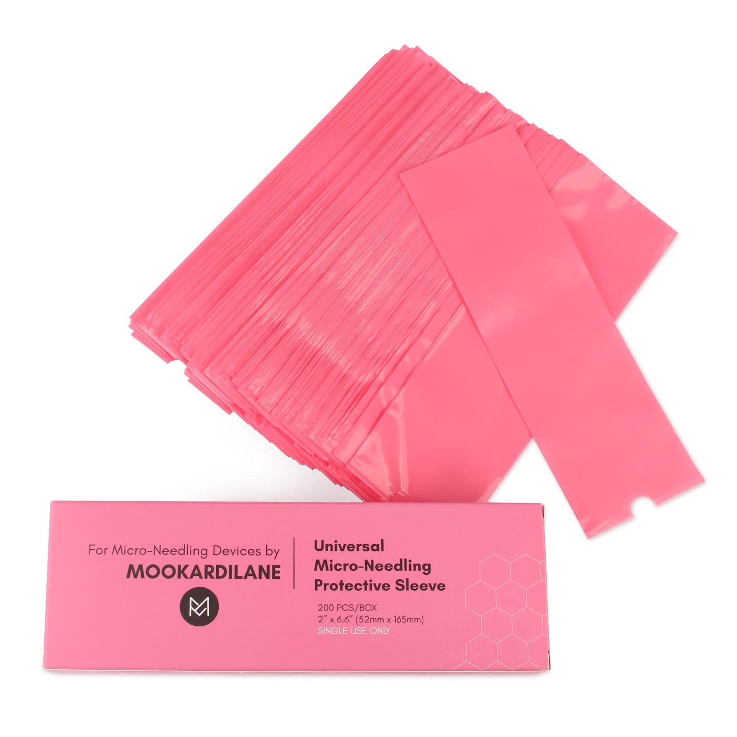 MOOKARDILANE Derma Care Pen Covers Sleeves – 200pcs Disposable Pink Pen Covers for Tattoo Machines