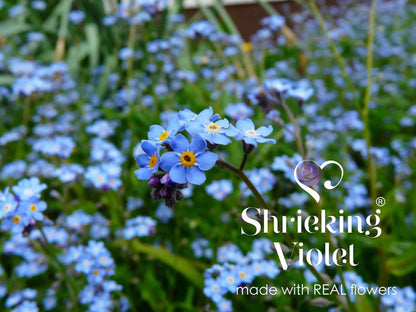 Forget-Me-Not Moon & Star Pendant Necklace