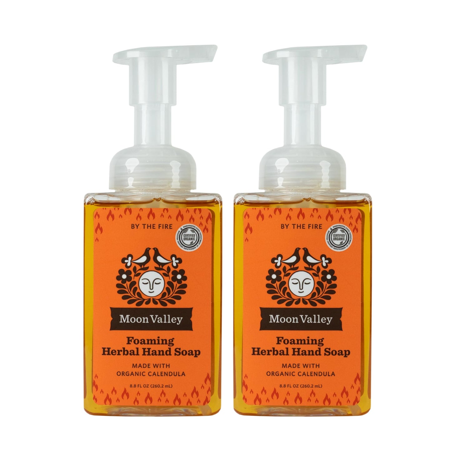 Moon Valley Organics Moon Valley Herbal Foaming Hand Soap – By the Fire, 2-Pack, Recyclable Bottle