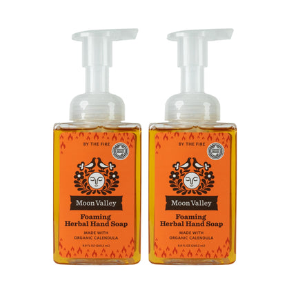 Moon Valley Organics Moon Valley Herbal Foaming Hand Soap – By the Fire, 2-Pack, Recyclable Bottle