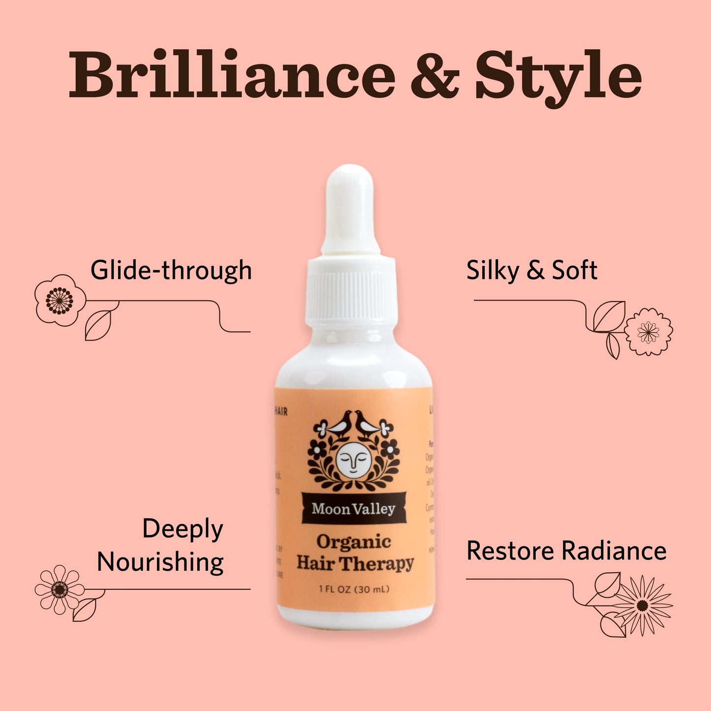 Moon Valley Organics Hair Therapy for Extra Thick Hair – MCT, Jojoba & Rosemary