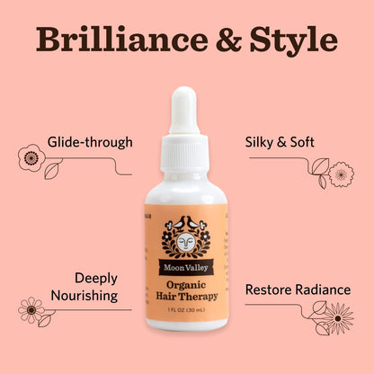Moon Valley Organics Hair Therapy for Extra Thick Hair – MCT, Jojoba & Rosemary