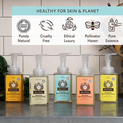 Moon Valley Organics Mint Lavender Foaming Hand Soap Two-Pack — Vegan & Recyclable