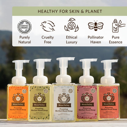 Moon Valley Organics Siberian Fir Foaming Hand Soap – Two-Pack, Vegan, Organic, Recyclable Bottles