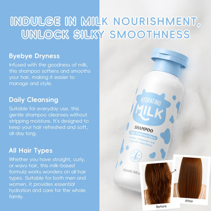 MOONGAZE Milk Skincare Set 5-in-1 for Kids & Teens (8-12) – Gentle Bath & Hair Care